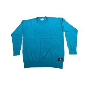 Large Green Calvin Klein Crew Neck Sweater